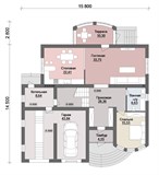 Проект дома F-070. Двухэтажный дом с балконом и гаражом