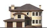 Проект дома F-070. Двухэтажный дом с балконом и гаражом