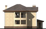 Проект дома F-070. Двухэтажный дом с балконом и гаражом