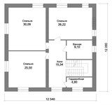 Проект дома F-069. Большой дом из газобетона