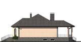 Проект дома C-230. Одноэтажный дом с подвалом и террасой