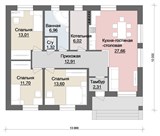 Проект дома A-070. Дом 1 этаж до 100 м