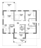 Проект дома B-231. Дом 3 спальни 1 этаж