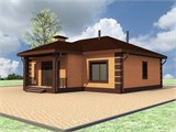 Проект дома B-231. Дом 3 спальни 1 этаж