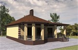 Проект дома B-214. Небольшой дом с двумя спальнями
