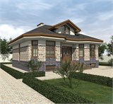 Проект дома D-097. Дом с 2 эркерами Проект дома D-097. Дом с 2 эркерами