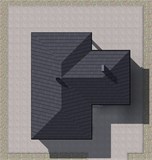 Проект дома C-220. Небольшой дом с террасой и гаражом