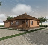 Проект дома C-216. Каркасный дом с гаражом