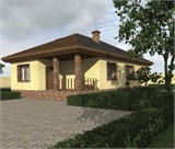 Проект дома B-209. Дом 2 спальни и терраса