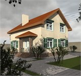 Проект дома B-207. Узкий дом из газобетона