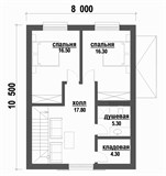 Проект дома B-207. Узкий дом из газобетона