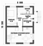 Проект дома B-207. Узкий дом из газобетона