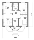 Проект дома A-062. Дом до 100 м из газоблока