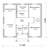 Проект дома A-061. Дом 11 на 11 одноэтажный