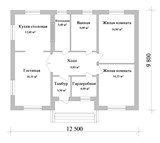 Проект дома A-060. Дом из газосиликатных блоков до 100 м
