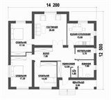 Проект дома B-195. Дом 14 на 13 м