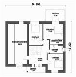 Проект дома E-045. Дом с мансардой, террасой и балконом