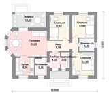 Проект дома B-185. Дом из пеноблоков с эркером