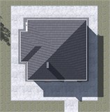 Проект дома B-184. Дом две спальни, кирпичный