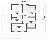 Проект дома D-088. Дом из блоков с мансардой