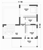 Проект дома D-083. Дом с плоской крышей двухэтажный