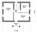 Проект дома B-153. Дом для узких участков с мансардой