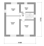 Проект дома B-107. Дом 9 на 11 с мансардой