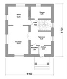 Проект дома B-107. Дом 9 на 11 с мансардой