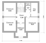 Проект дома C-117. Простой дом с мансардой Проект дома C-117. Простой дом с мансардой