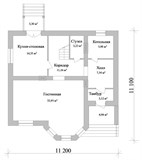Проект дома C-115. Двухэтажный дом с эркером