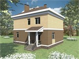 Проект дома C-115. Двухэтажный дом с эркером