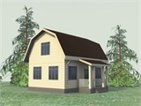 Проект дома A-031. Недорогой каркасный дом