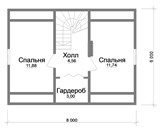 Проект дома A-031. Недорогой каркасный дом