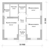 Проект дома A-029. Маленький дом из газобетона