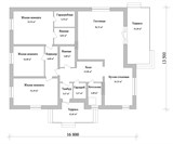 Проект дома D-041. Одноэтажный дом с тремя спальнями