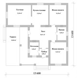 Проект дома C-102. Квадратный дом