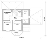 Проект дома C-098. Дом с навесом и террасой