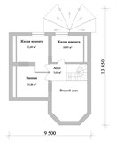 Проект дома B-093. Дом со вторым светом и террасой