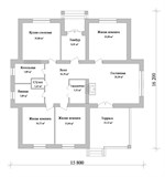Проект дома C-094. Квадратный дом из пеноблоков