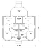 Проект дома E-025. Двухэтажный дом на две семьи