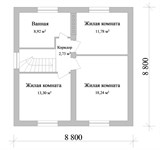 Проект дома B-081. Дом с мансардой, три спальни