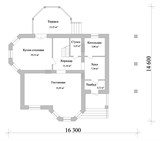 Проект дома C-088. Двухэтажный дом с балконом