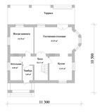 Проект дома B-074. Загородный дом с эркером Проект дома B-074. Загородный дом с эркером
