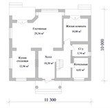 Проект дома C-068. Дом с библиотекой