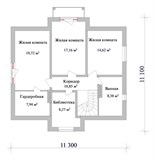 Проект дома C-068. Дом с библиотекой
