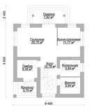 Проект дома B-034. Узкий дом с террасой