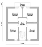 Проект дома B-034. Узкий дом с террасой