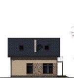 Проект дома B-034. Узкий дом с террасой