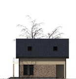 Проект дома B-034. Узкий дом с террасой