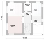 Проект дома B-029. Дом 2 этажа с плоской крышей